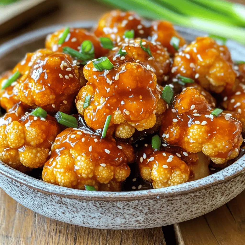 Sticky Honey Garlic Cauliflower Flavorful Vegan Treat