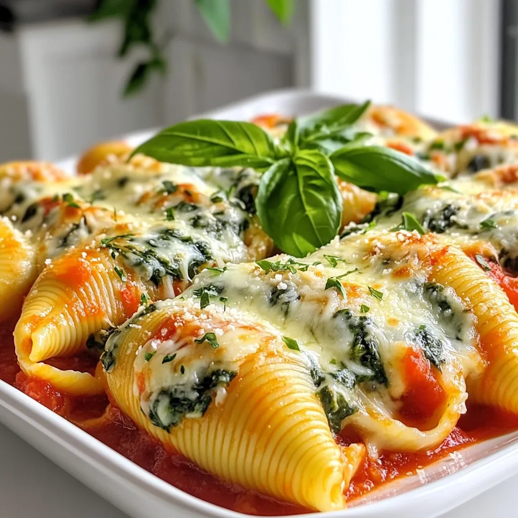 Savory Spinach Ricotta Stuffed Shells Easy Recipe