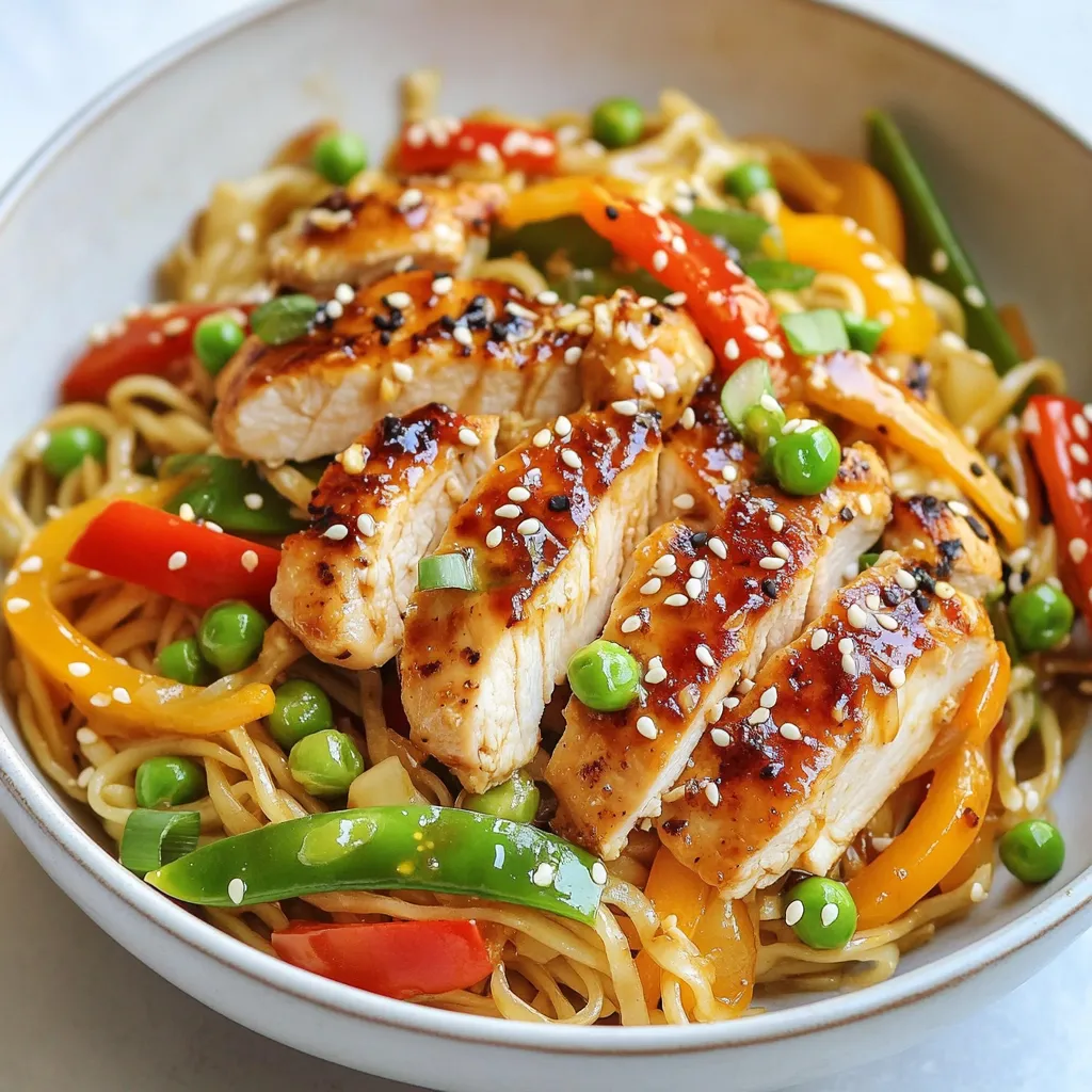 Savory Sesame Ginger Chicken Noodles for Dinner