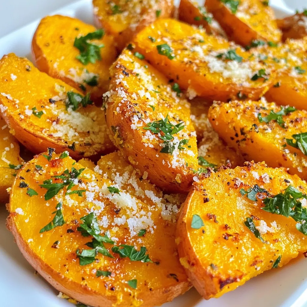 Garlic Parmesan Sweet Potato Wedges Healthy Treat