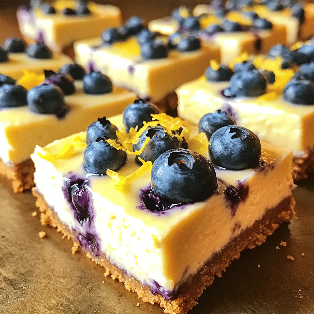 Lemon Blueberry Cheesecake Bars Delightful and Simple