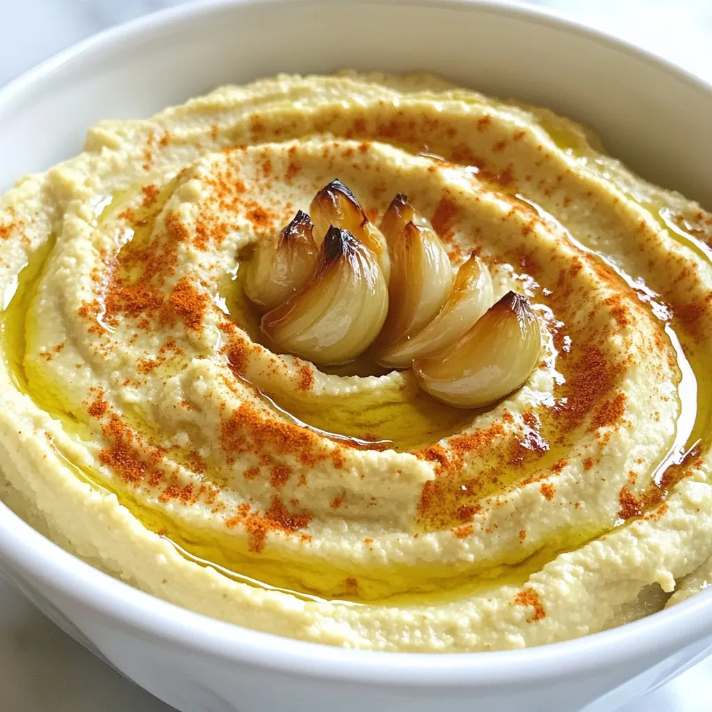 Creamy Roasted Garlic Hummus Savory and Simple Dip