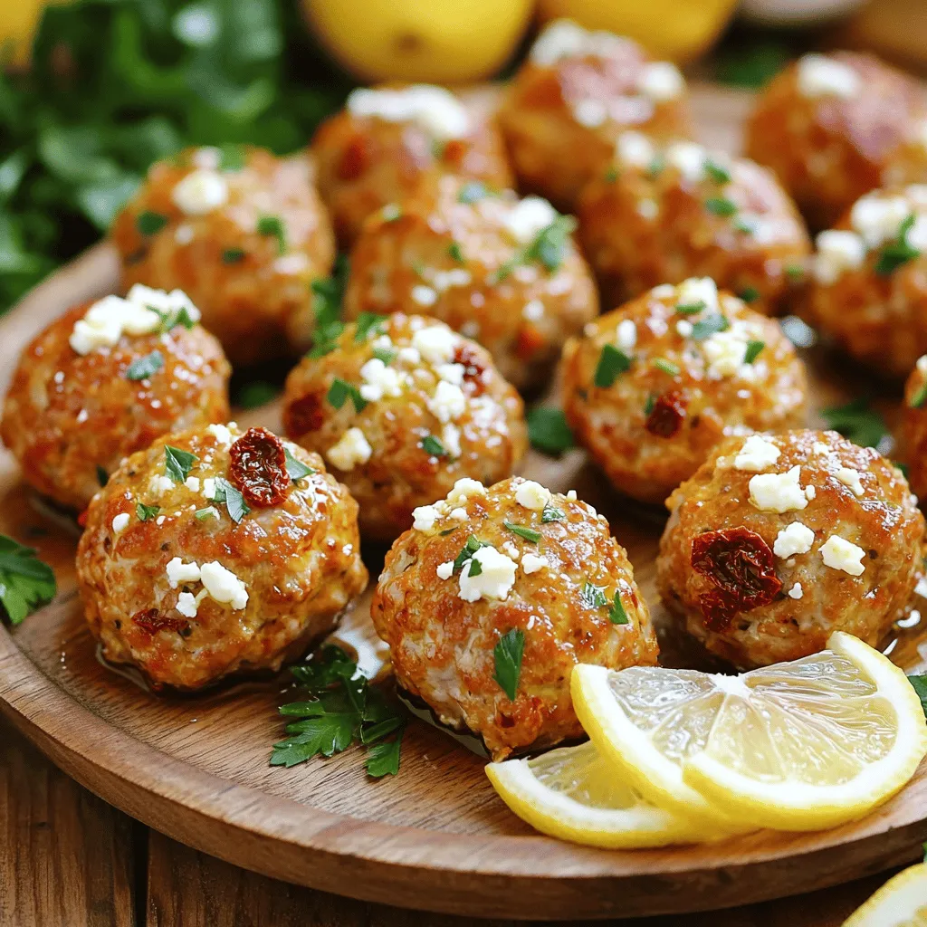 Sun-Dried Tomato Feta Turkey Meatballs Tasty Dinner