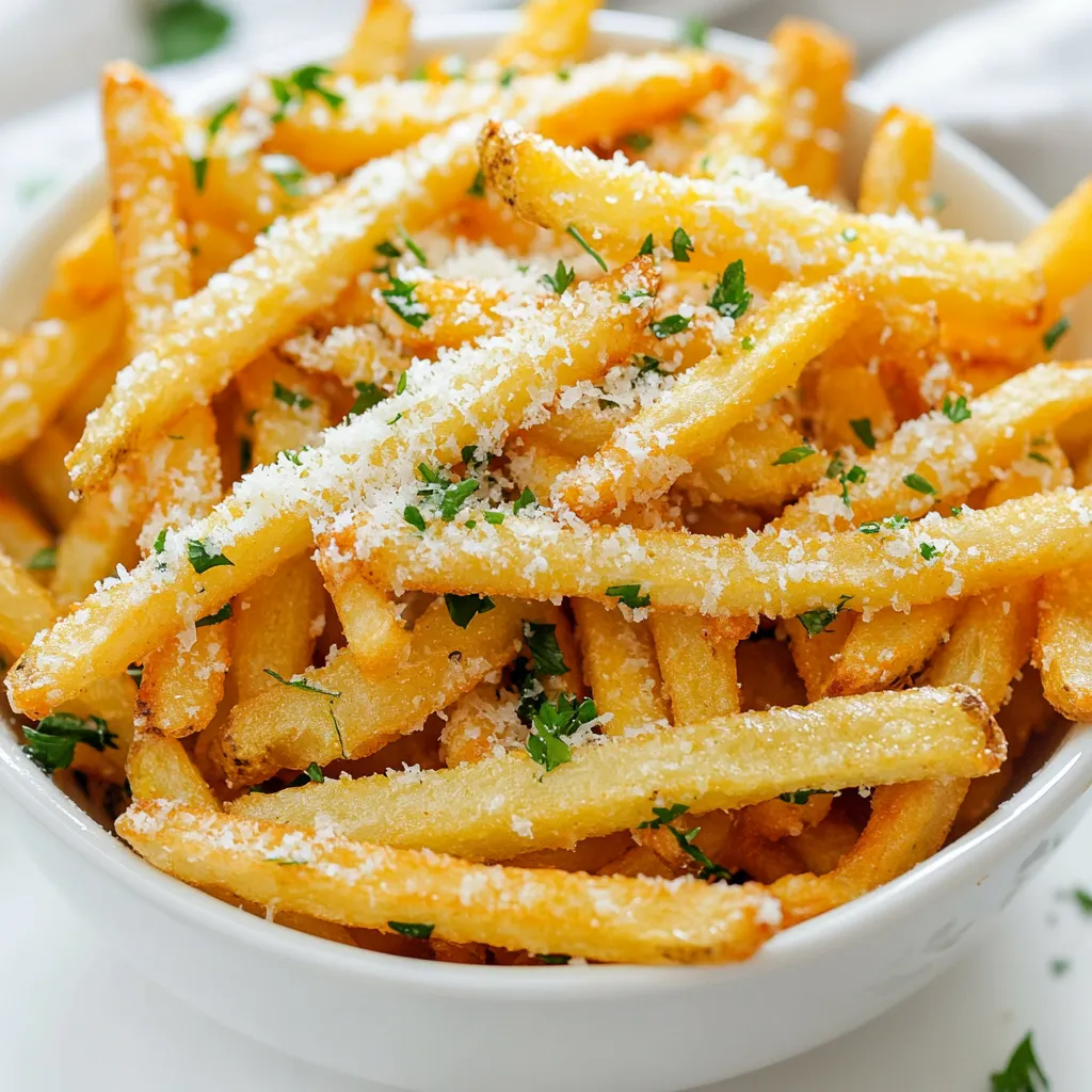 Garlic Parmesan Air Fryer Fries Crispy and Flavorful