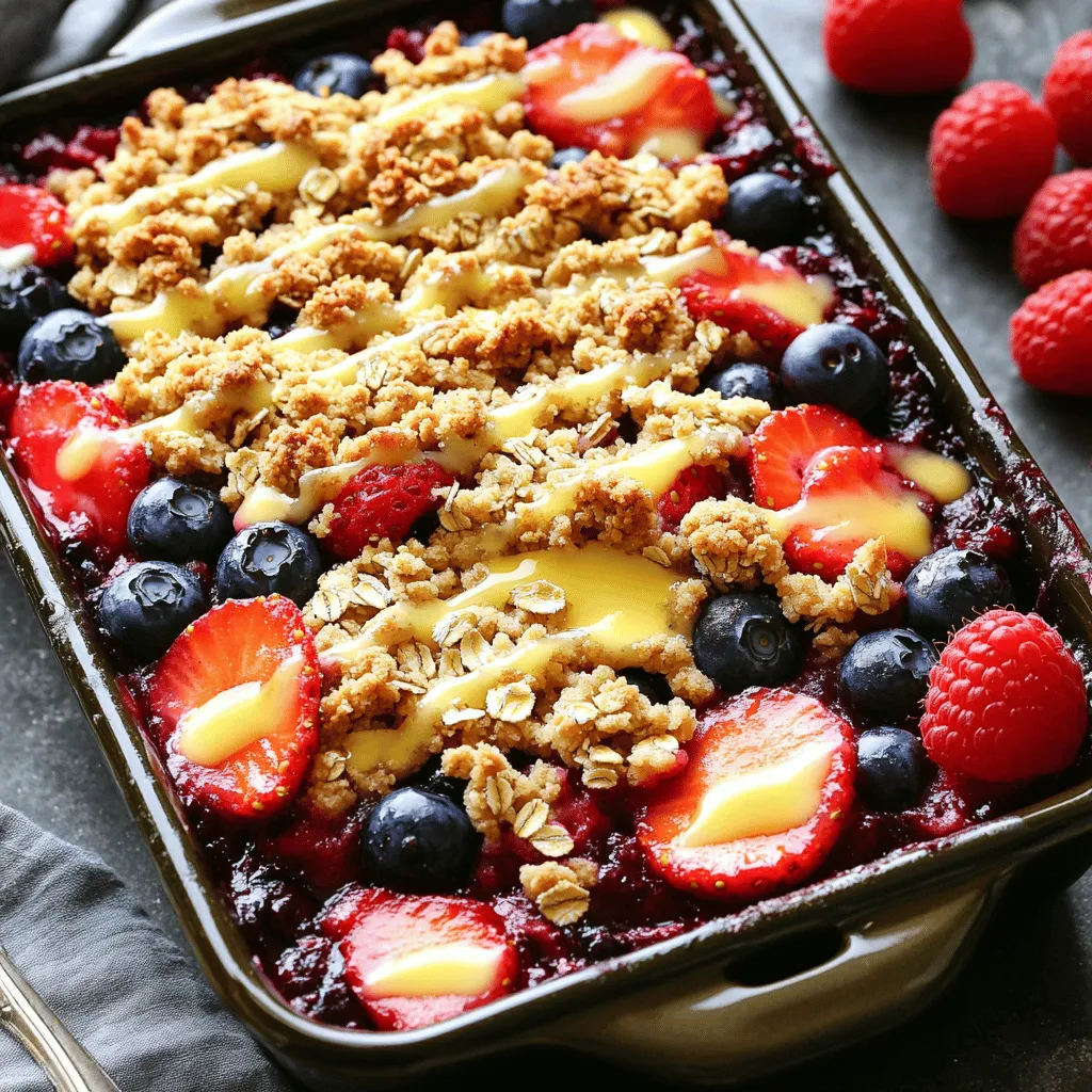 Triple Berry Crumble Delightful and Simple Dessert