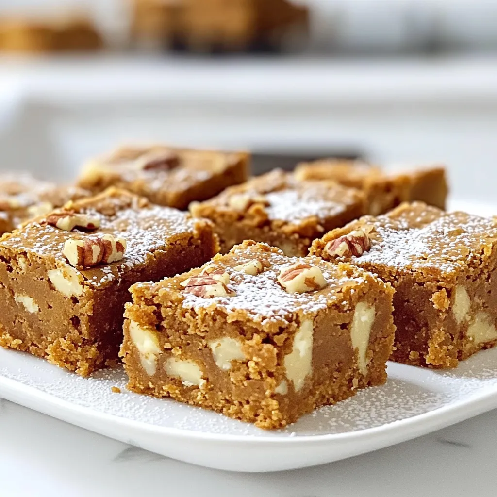 Brown Butter Pumpkin Spice Blondies Delightful Treat