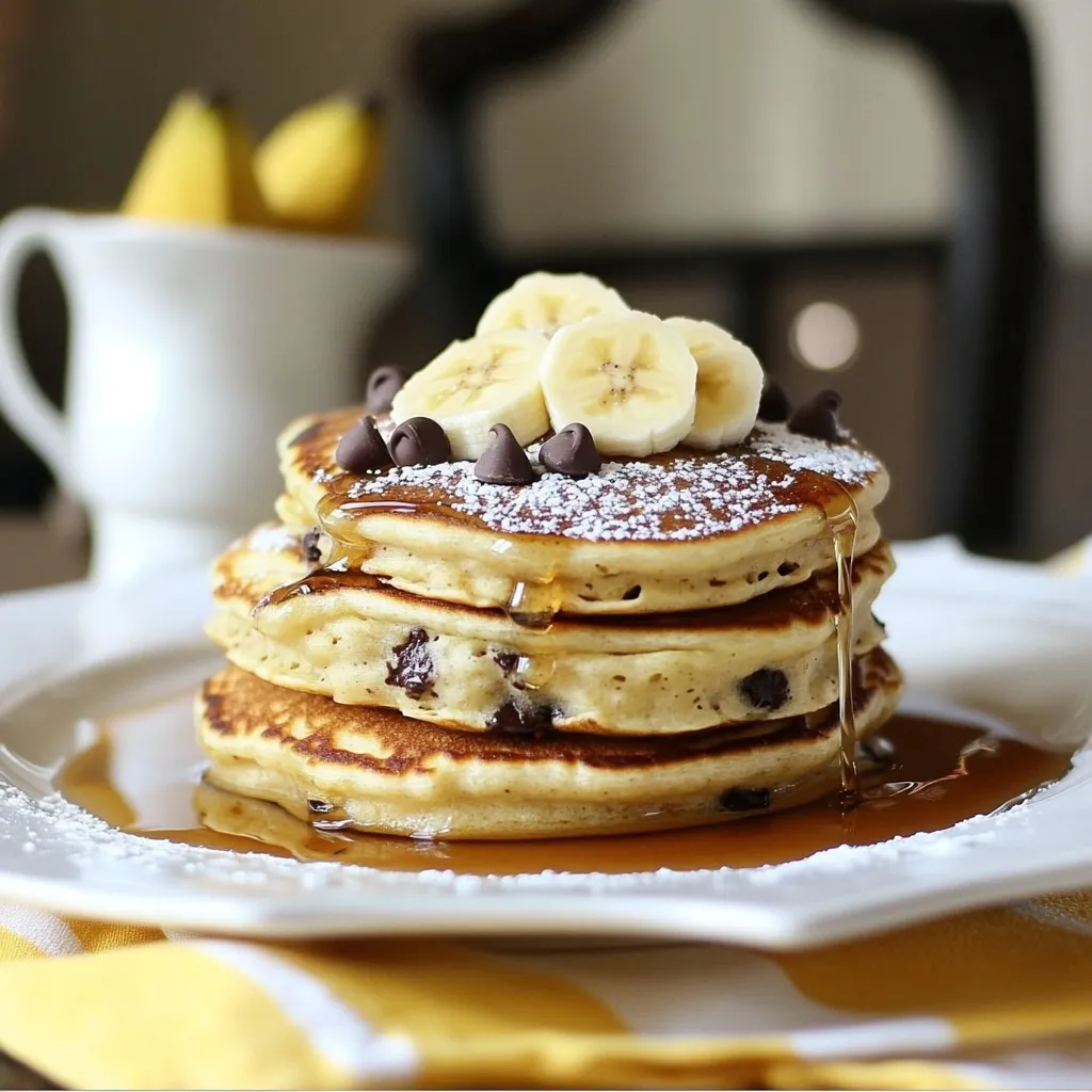 Chocolate Chip Banana Pancakes Delightful Breakfast Treat