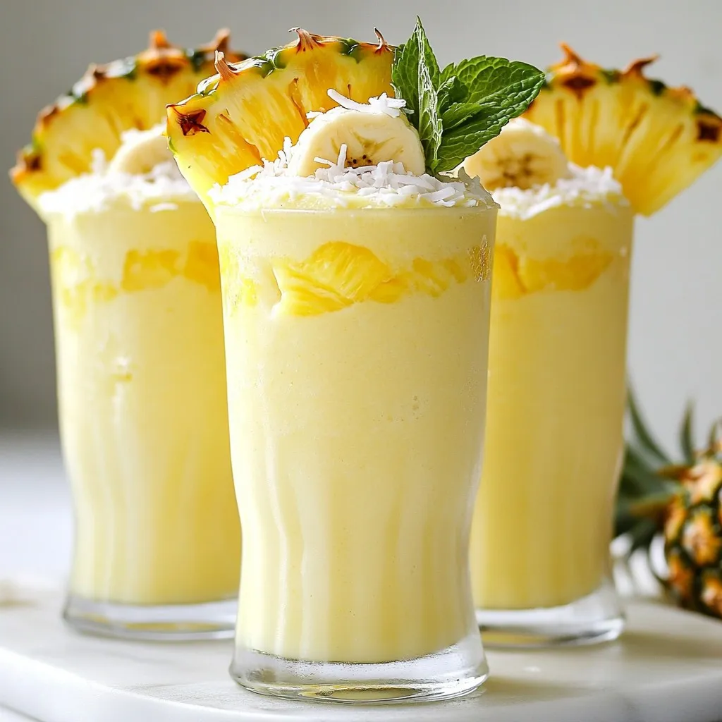 Pina Colada Smoothie Refreshing Tropical Delight