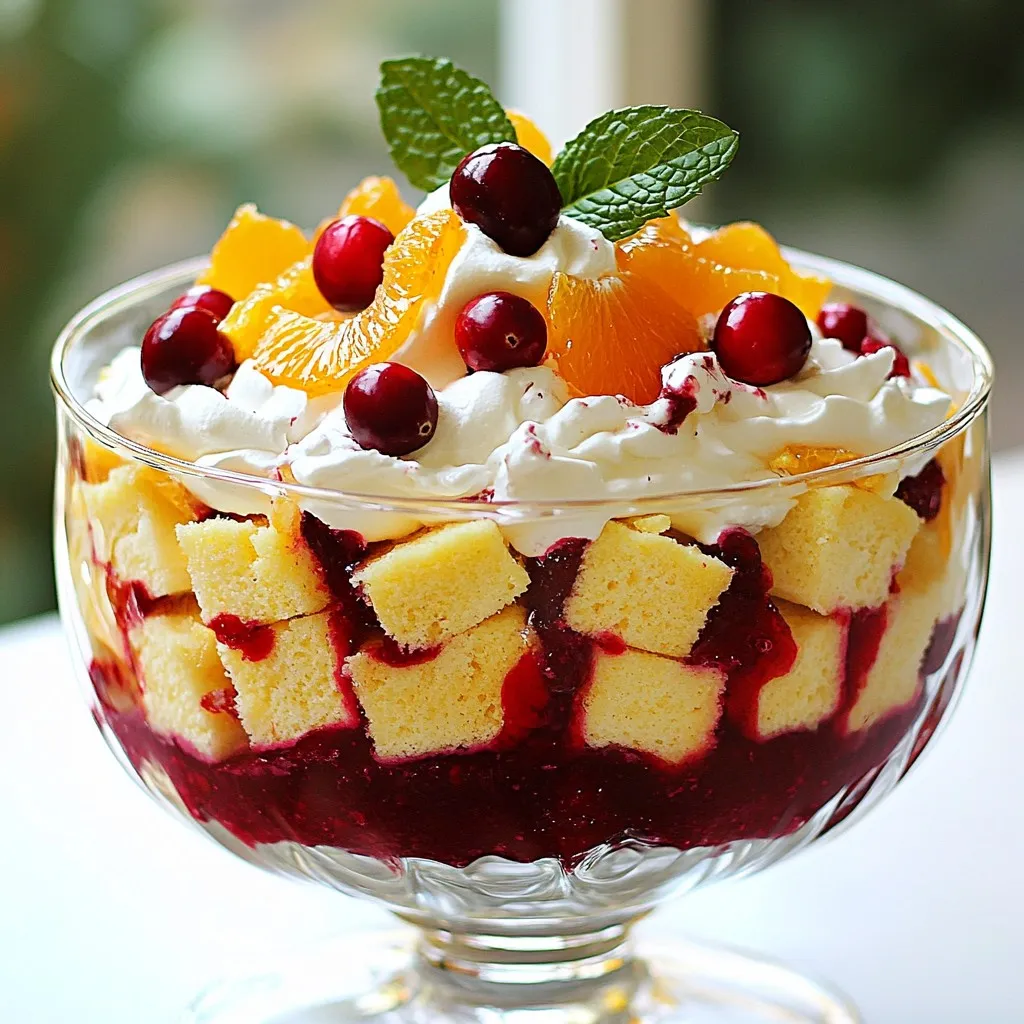 Cranberry Orange Trifle Delightful Holiday Dessert