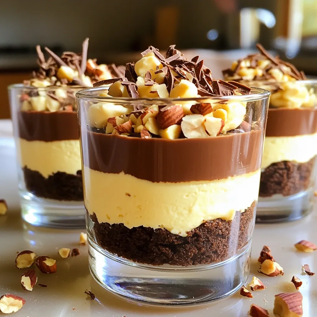 No-Bake Chocolate Hazelnut Cheesecake Cups Delight