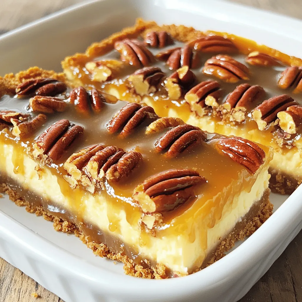 Caramel Pecan Pie Cheesecake Bars Irresistibly Delicious