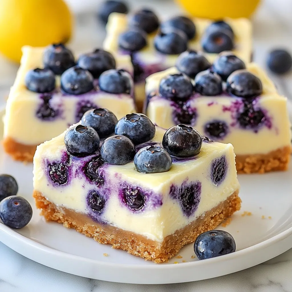 Blueberry Lemon Cheesecake Bars Deliciously Simple Treat