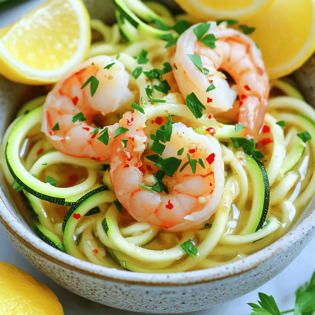 Savory Shrimp Scampi Zoodles Flavorful and Healthy Dish