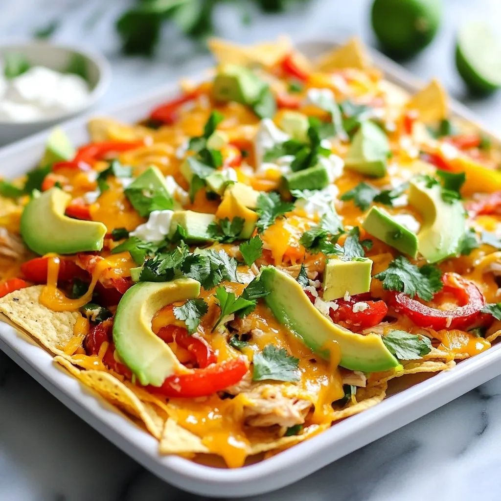 Sheet Pan Chicken Fajita Nachos Savory One-Pan Meal