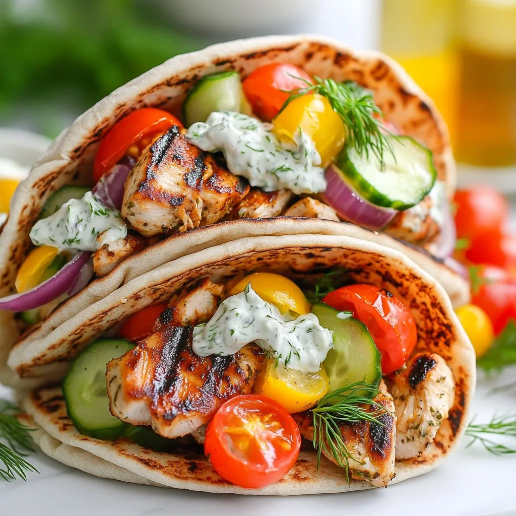 Greek Chicken Pita Pockets Flavorful and Easy Meal