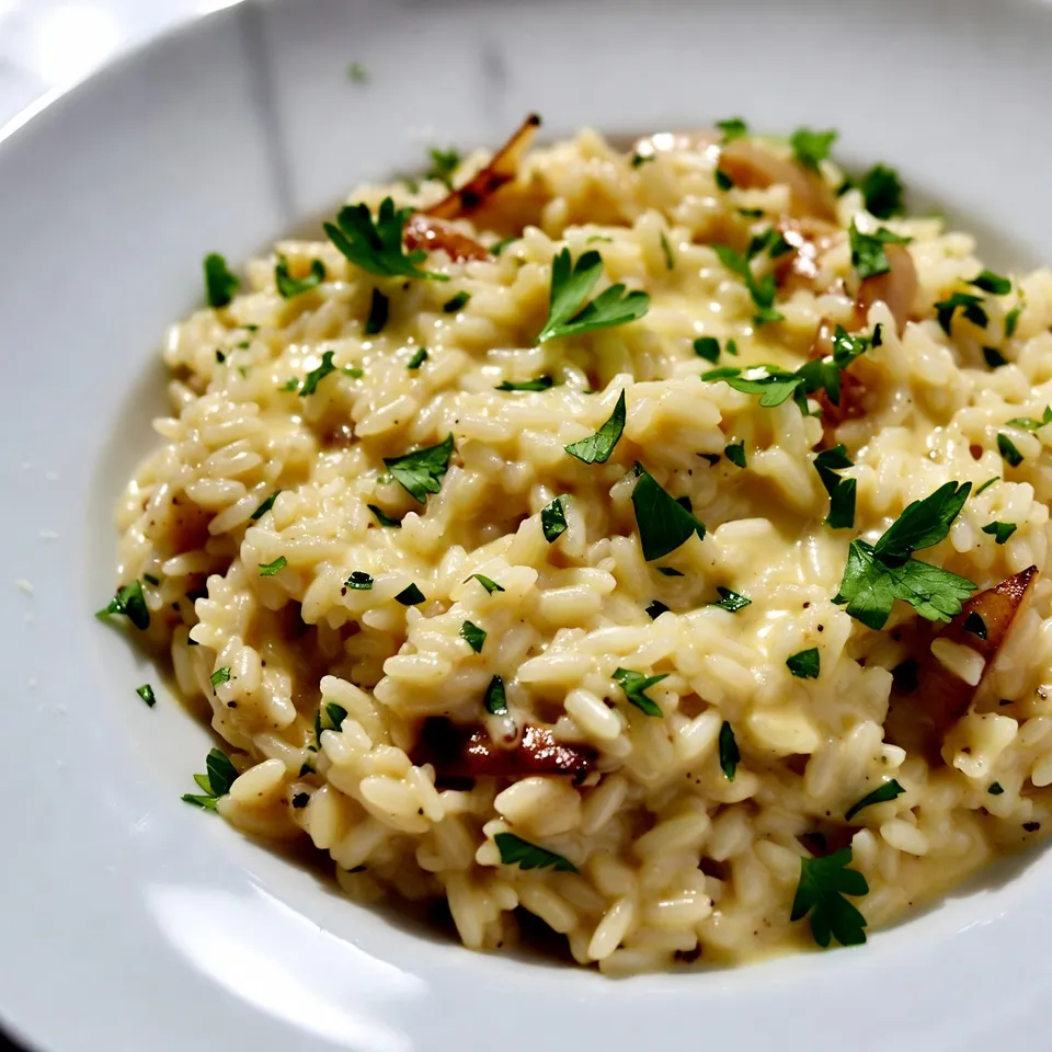 Creamy Garlic Parmesan Risotto Rich and Delicious Meal