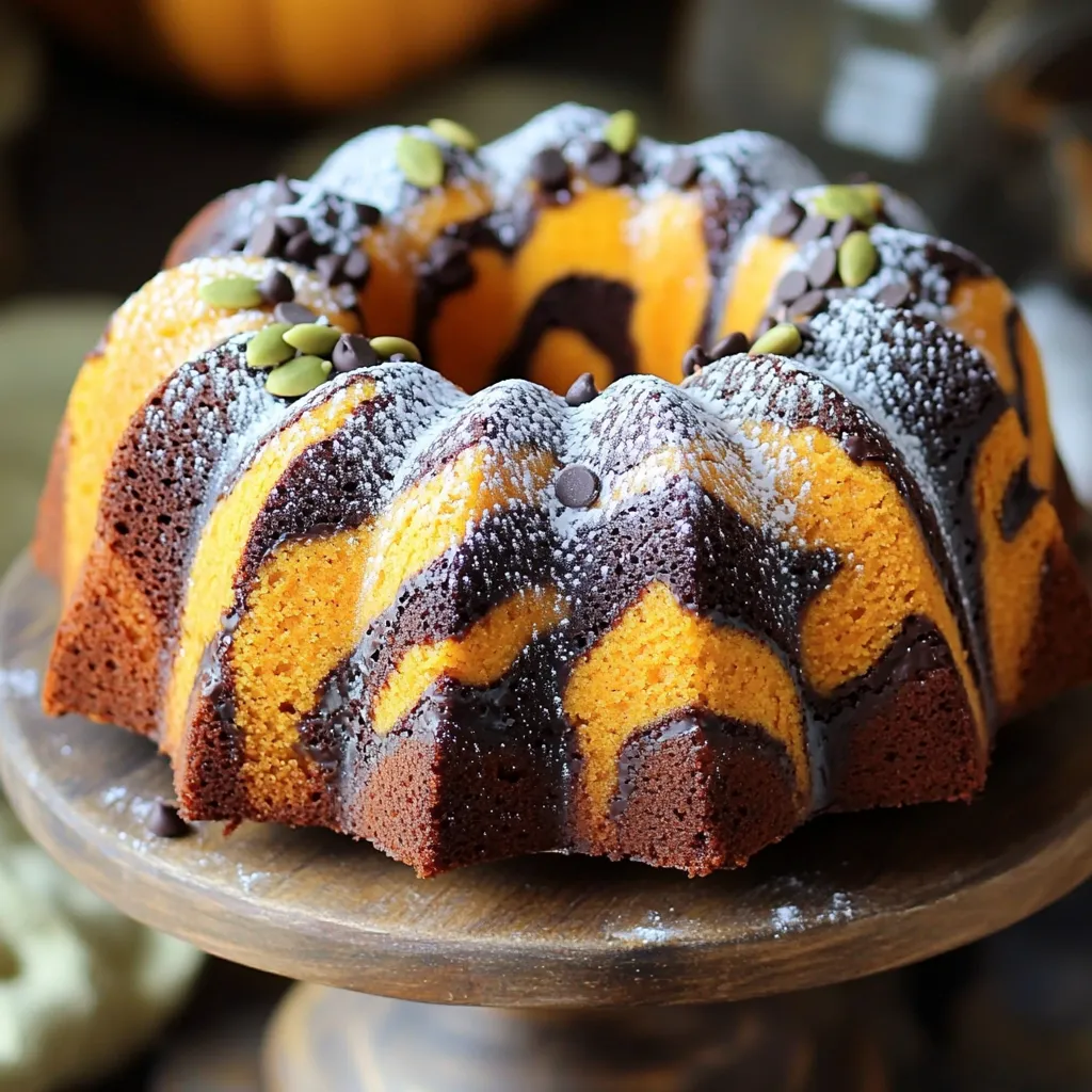 Pumpkin Chocolate Marble Bundt Cake Delightful Recipe