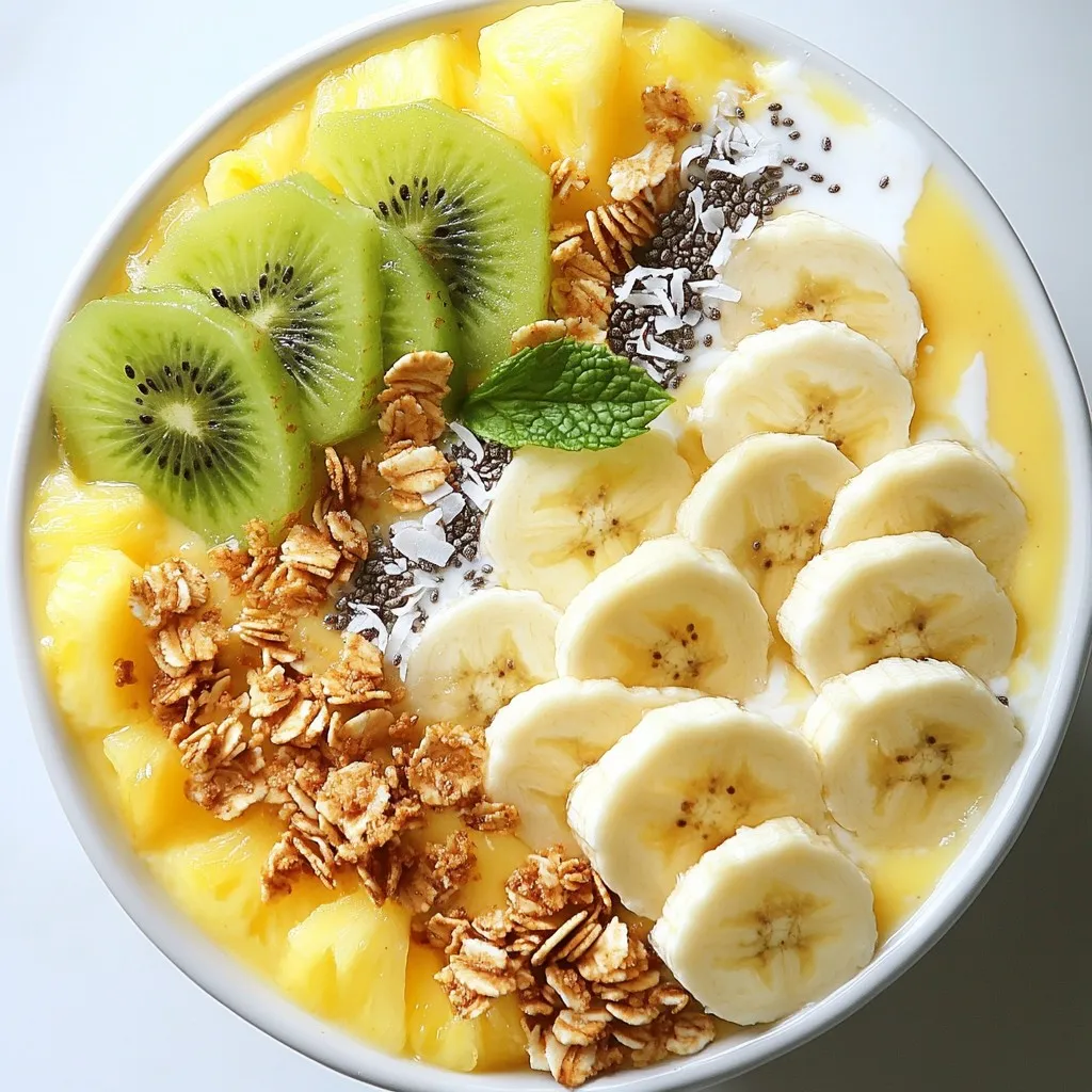 Pineapple Coconut Smoothie Bowl Refreshing and Healthy