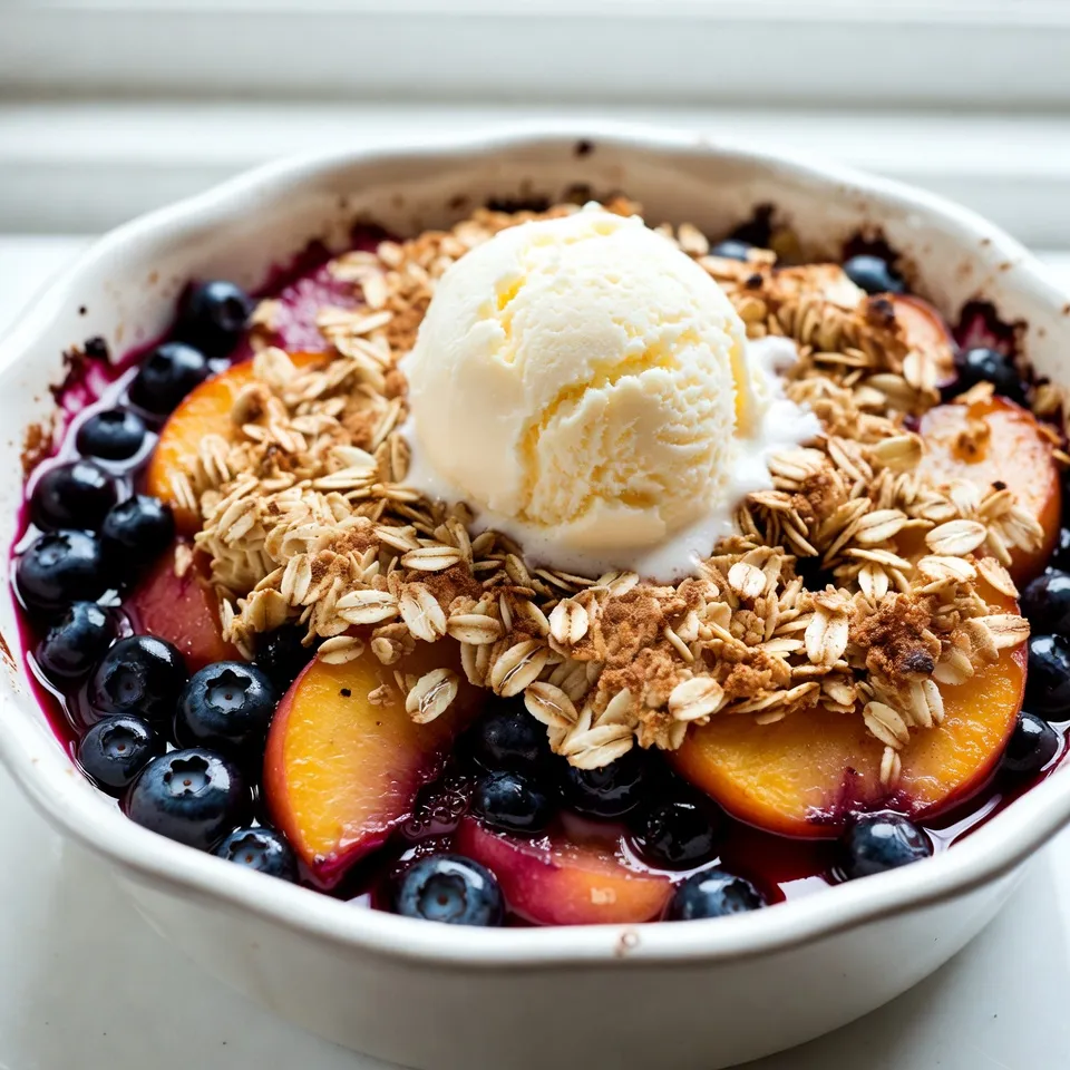 Blueberry Peach Crisp Irresistible Dessert Delight