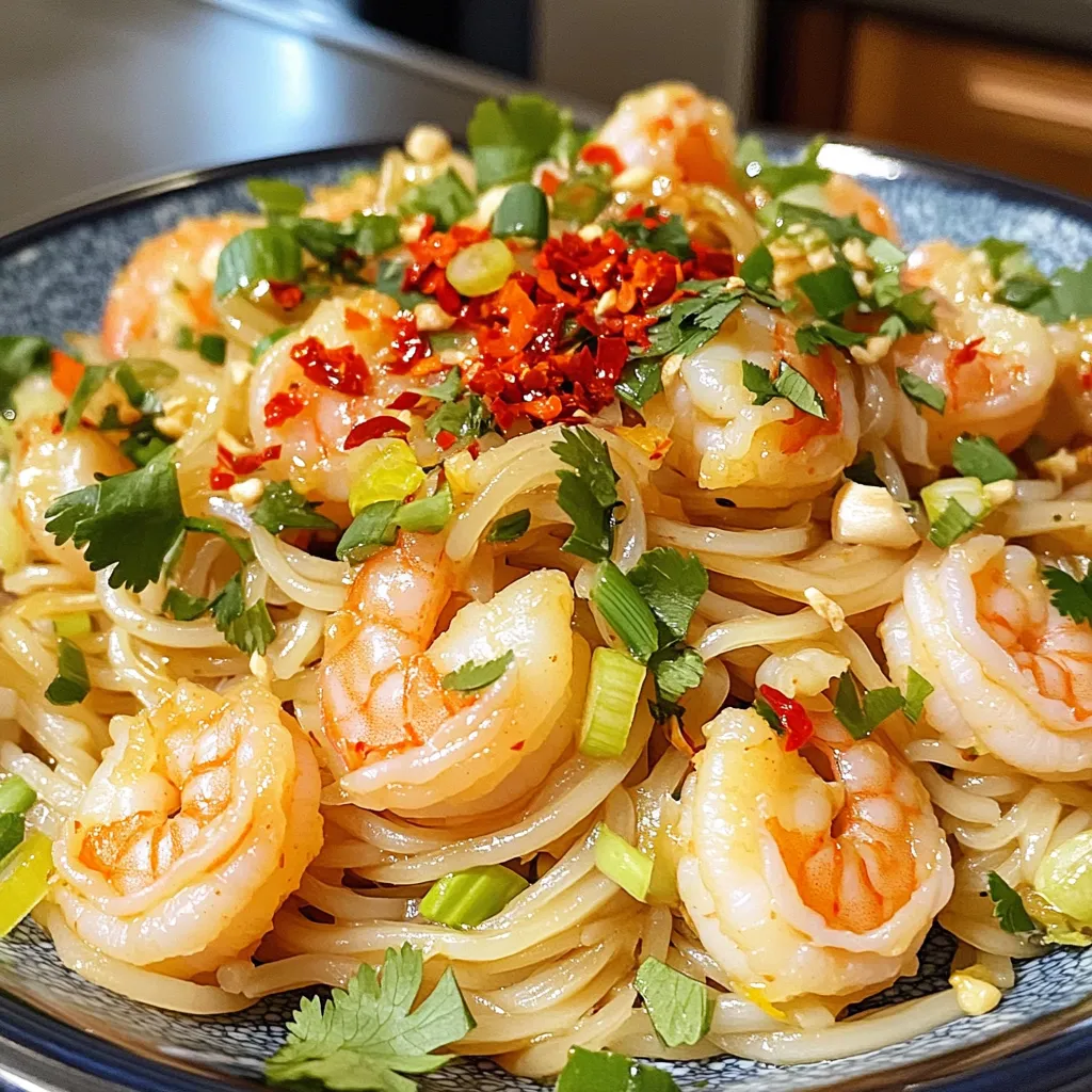Minute Spicy Chili Garlic Shrimp Noodles Delight