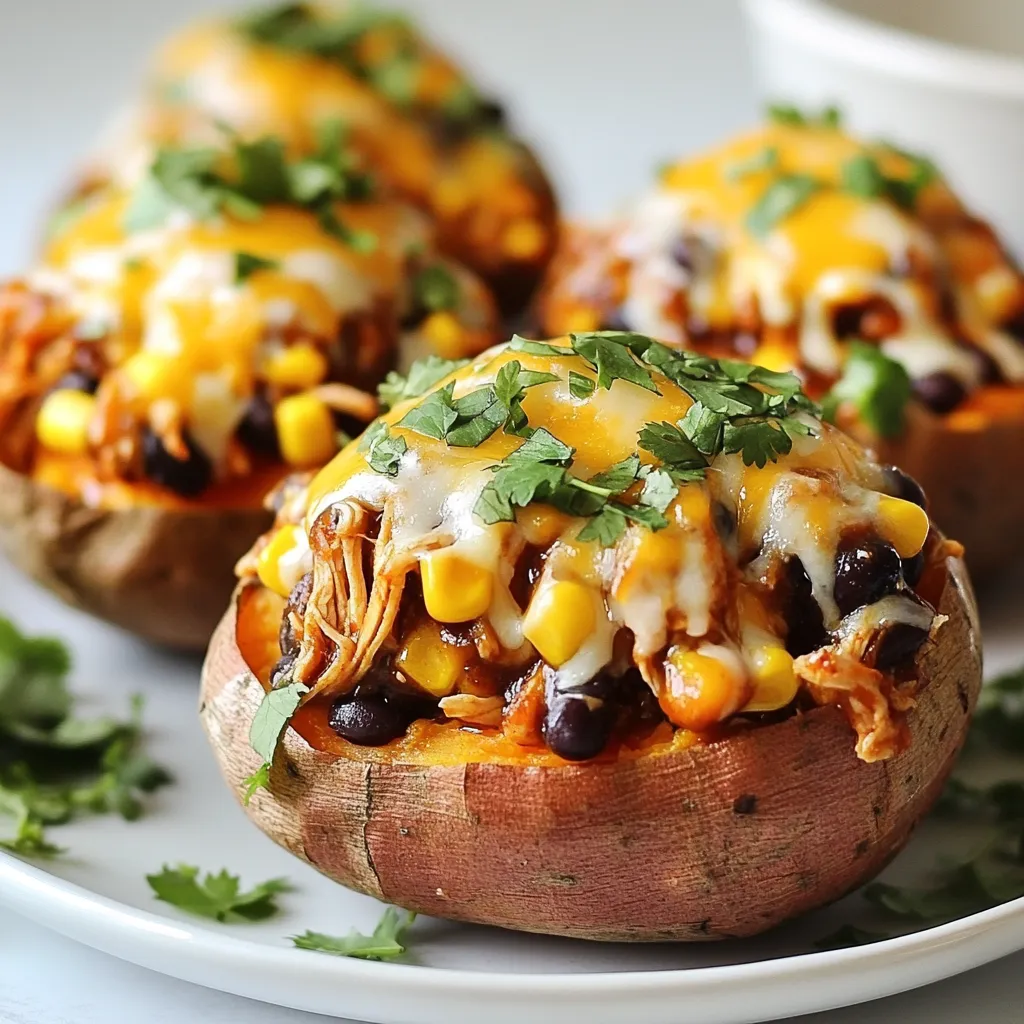 BBQ Chicken Stuffed Sweet Potatoes Simple and Tasty