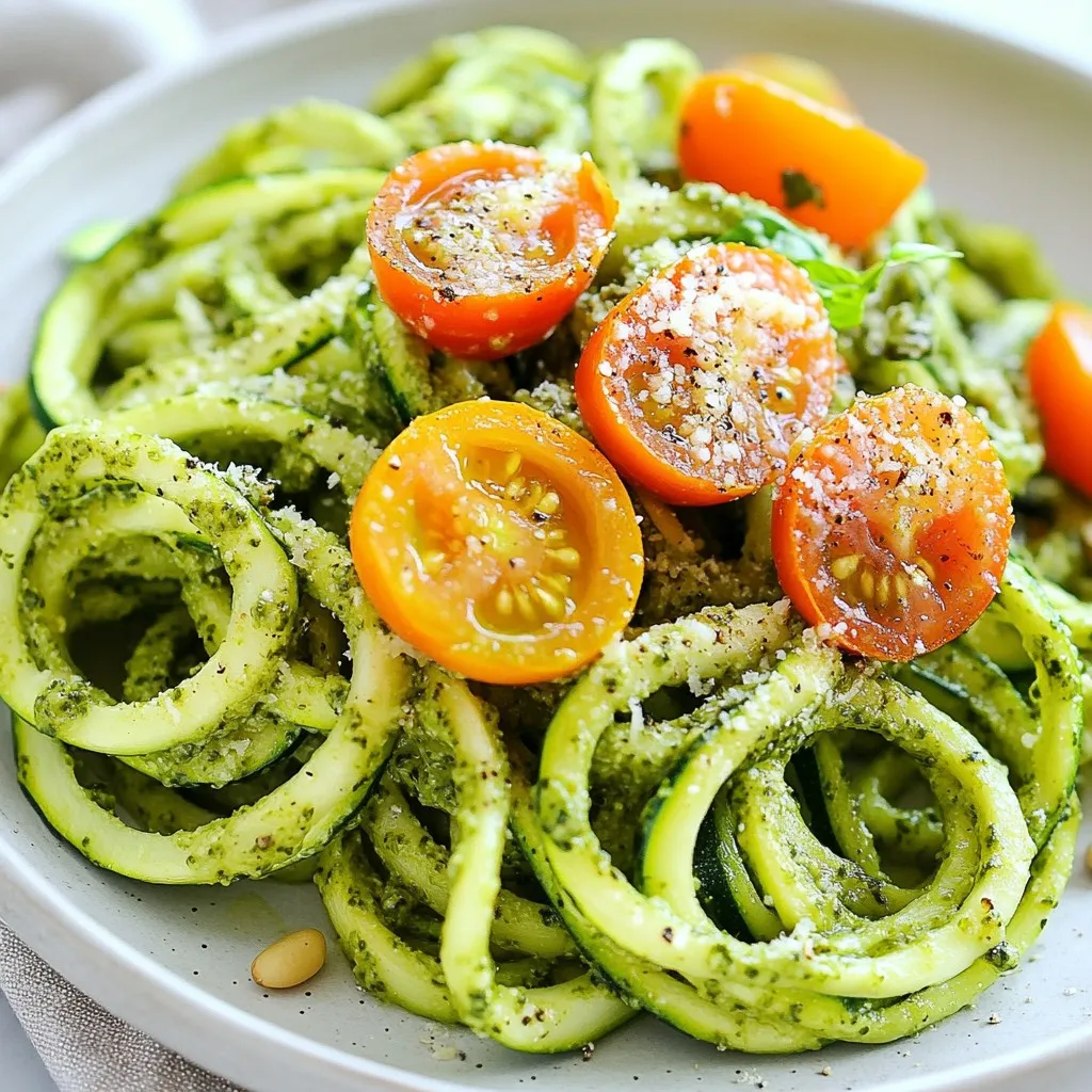 Pesto Parmesan Zucchini Noodles Flavorful and Light Meal