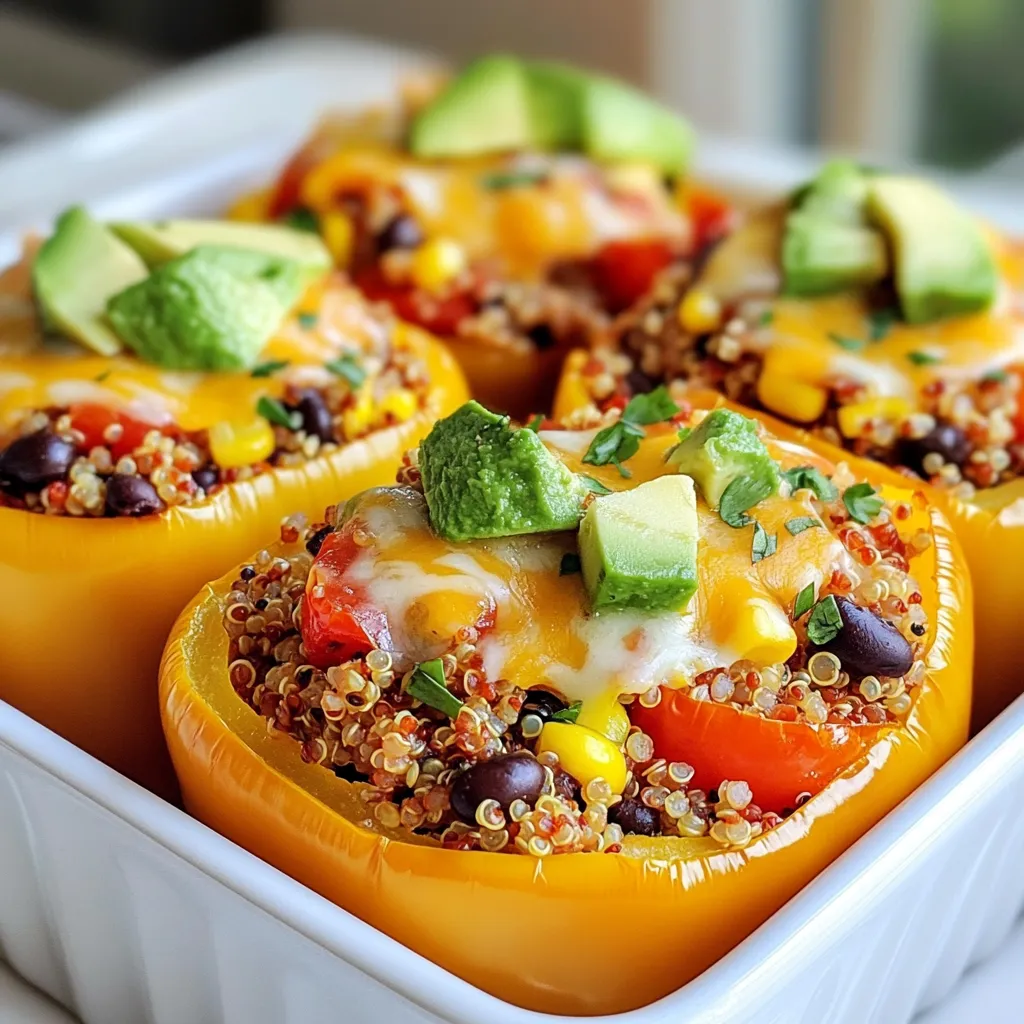Fiesta Quinoa Stuffed Peppers Flavorful and Healthy Dish
