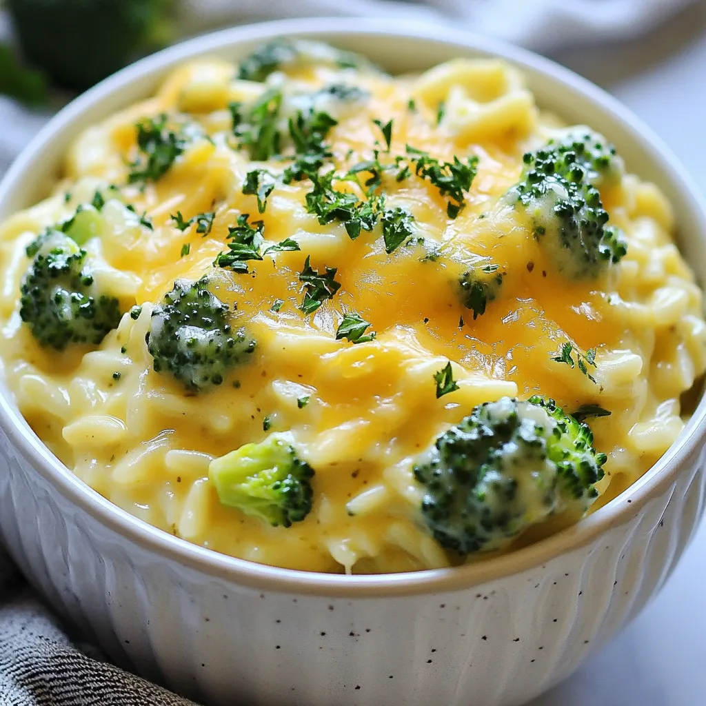 Creamy Broccoli Cheddar Orzo Delightful Dinner Recipe