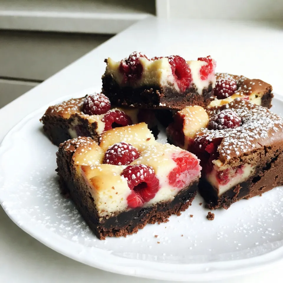 Raspberry Cheesecake Brownies Delightfully Rich Treat