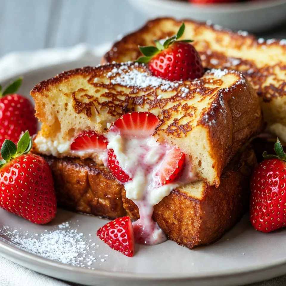 Strawberry Cheesecake Stuffed French Toast Delight