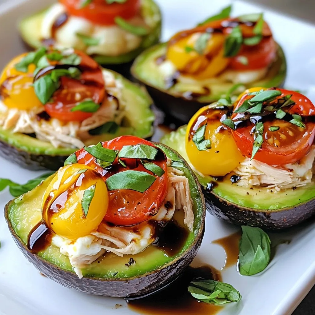 Caprese Chicken Stuffed Avocados Flavorful and Healthy