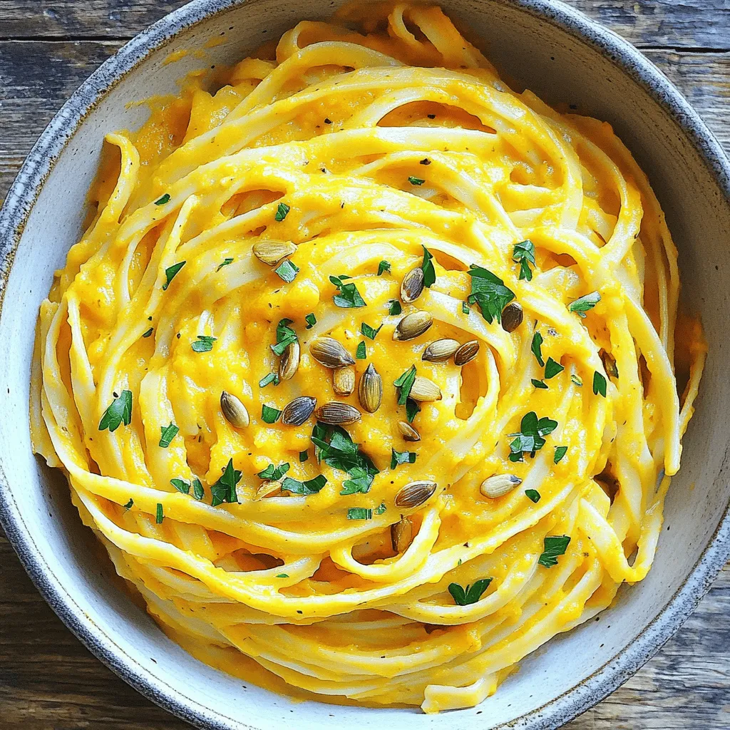 Vegan Pumpkin Alfredo Pasta Creamy and Simple Dish