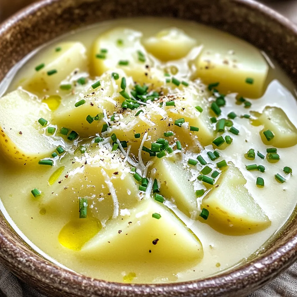 Slow Cooker Garlic Parmesan Potato Soup Delightful Dish