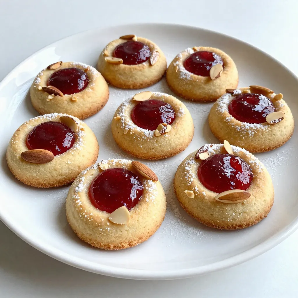 Raspberry Almond Thumbprint Cookies Delightful Treat