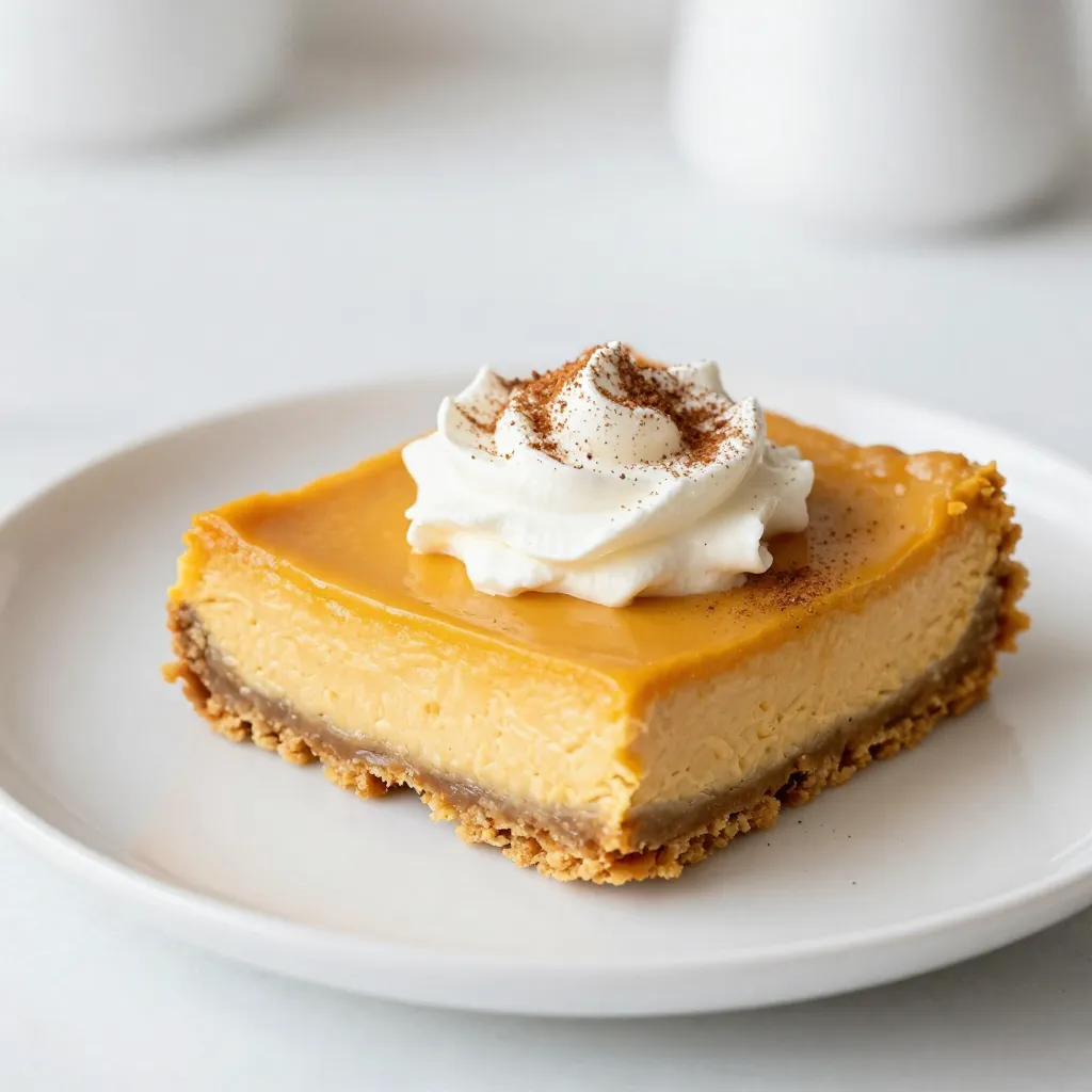 Pumpkin Pie Cheesecake Bars Delicious Fall Delight