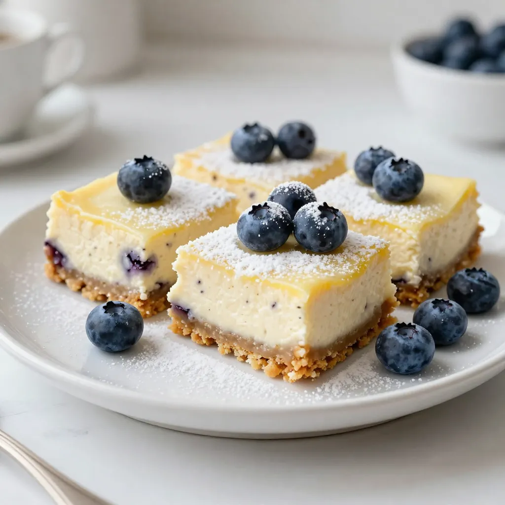 Lemon Blueberry Cheesecake Bars Delightful and Easy Recipe