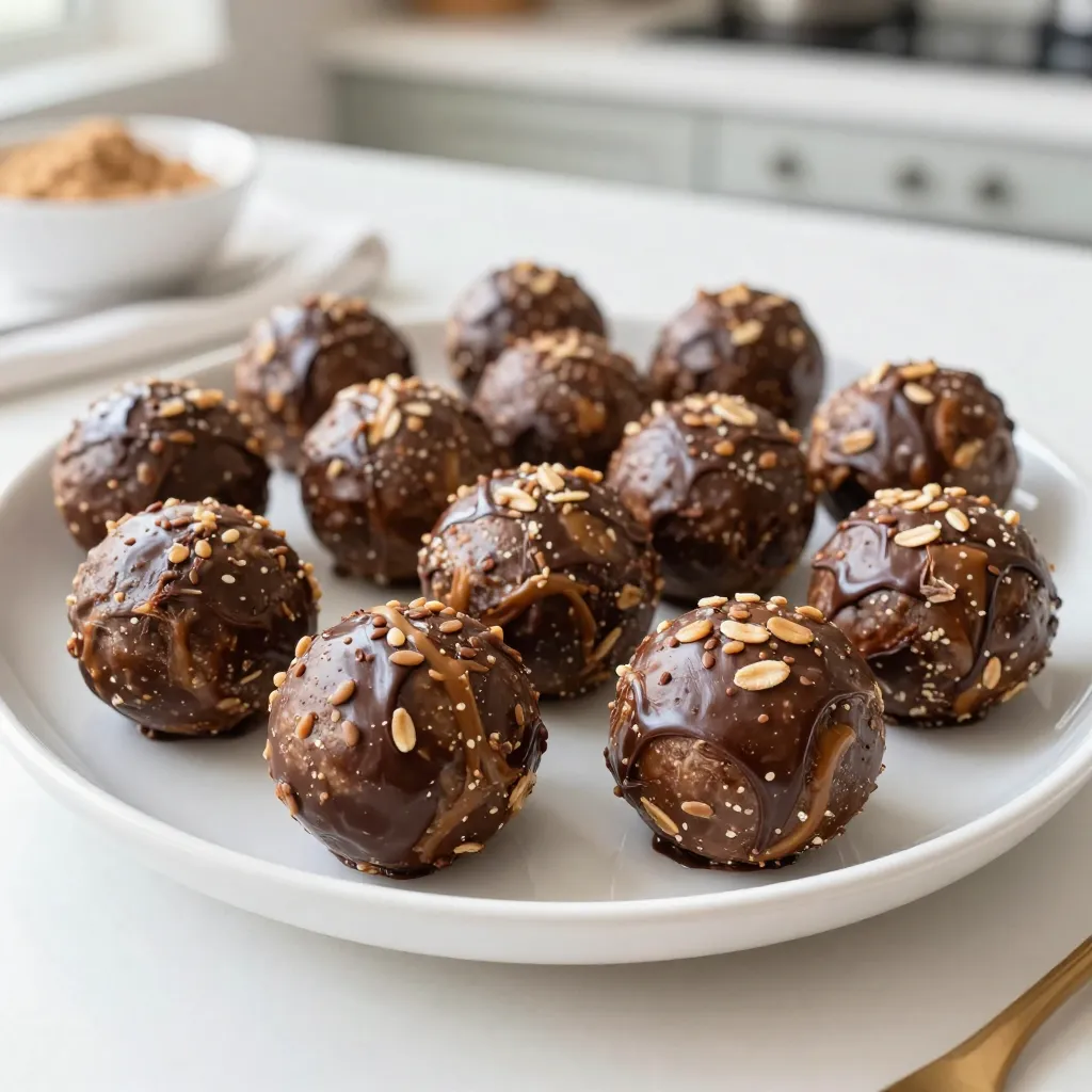 Peanut Butter Chocolate Energy Balls Simple Recipe