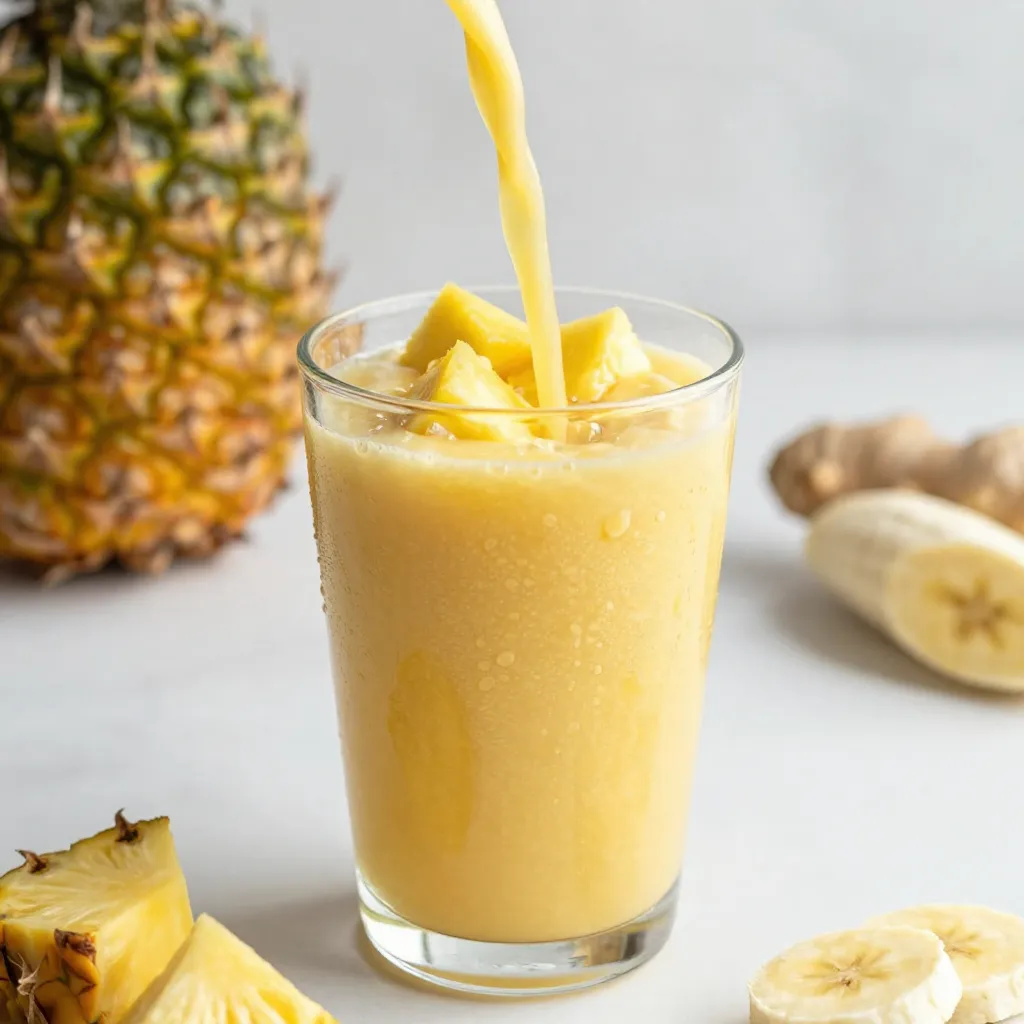 Pineapple Ginger Smoothie Refreshing and Healthy Drink