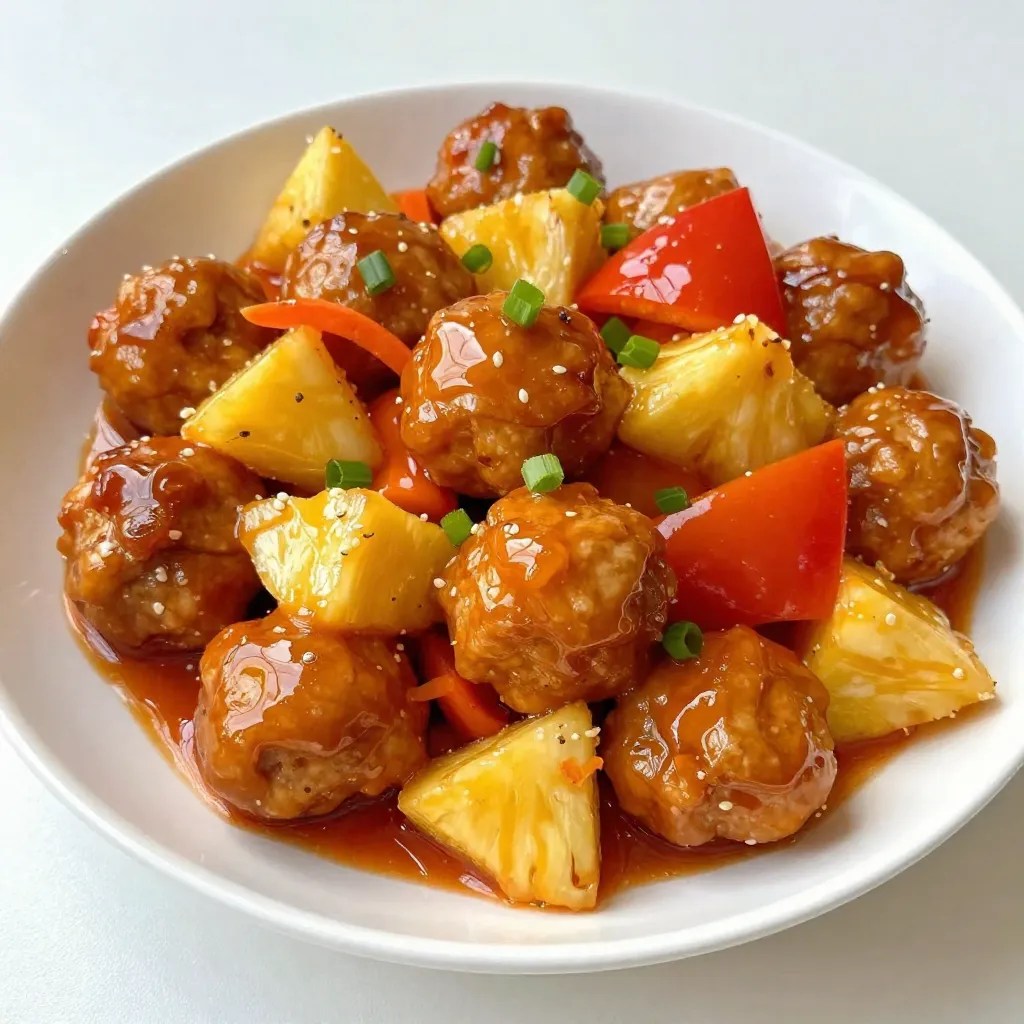 Sweet and Sour Chicken Meatballs Easy Dinner Recipe