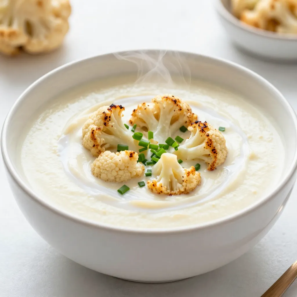 Creamy Roasted Cauliflower Soup Easy and Delicious Recipe