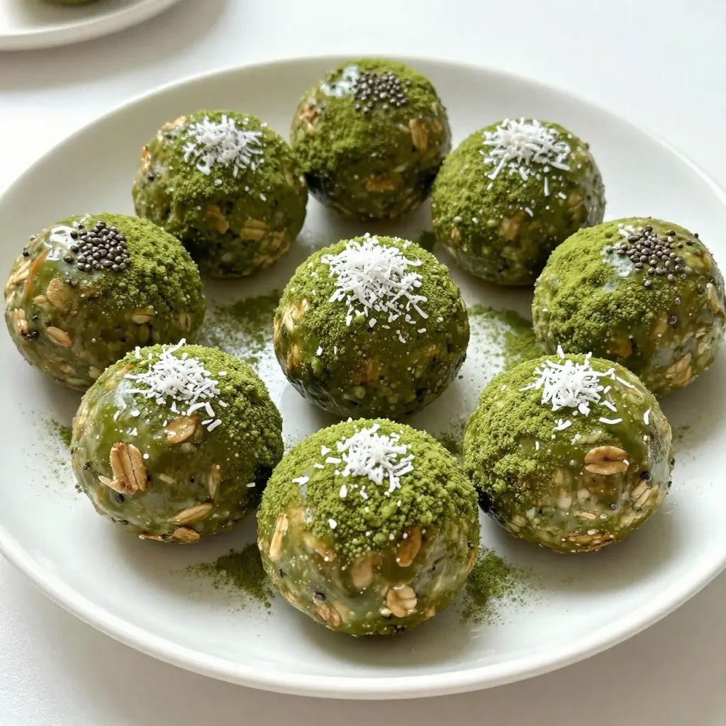 Matcha Coconut Energy Balls for Boosting Energy