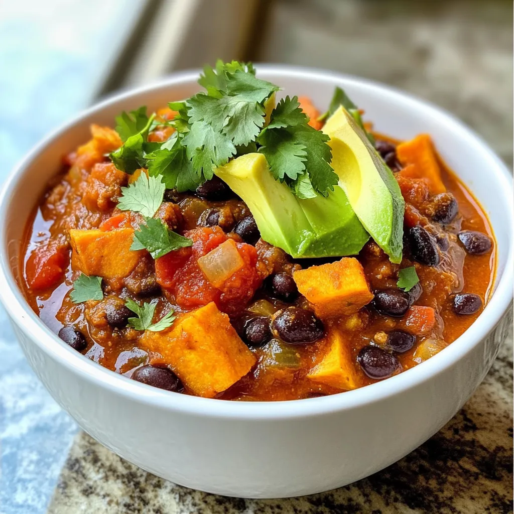 Sweet Potato Black Bean Chili Flavorful and Filling Dish