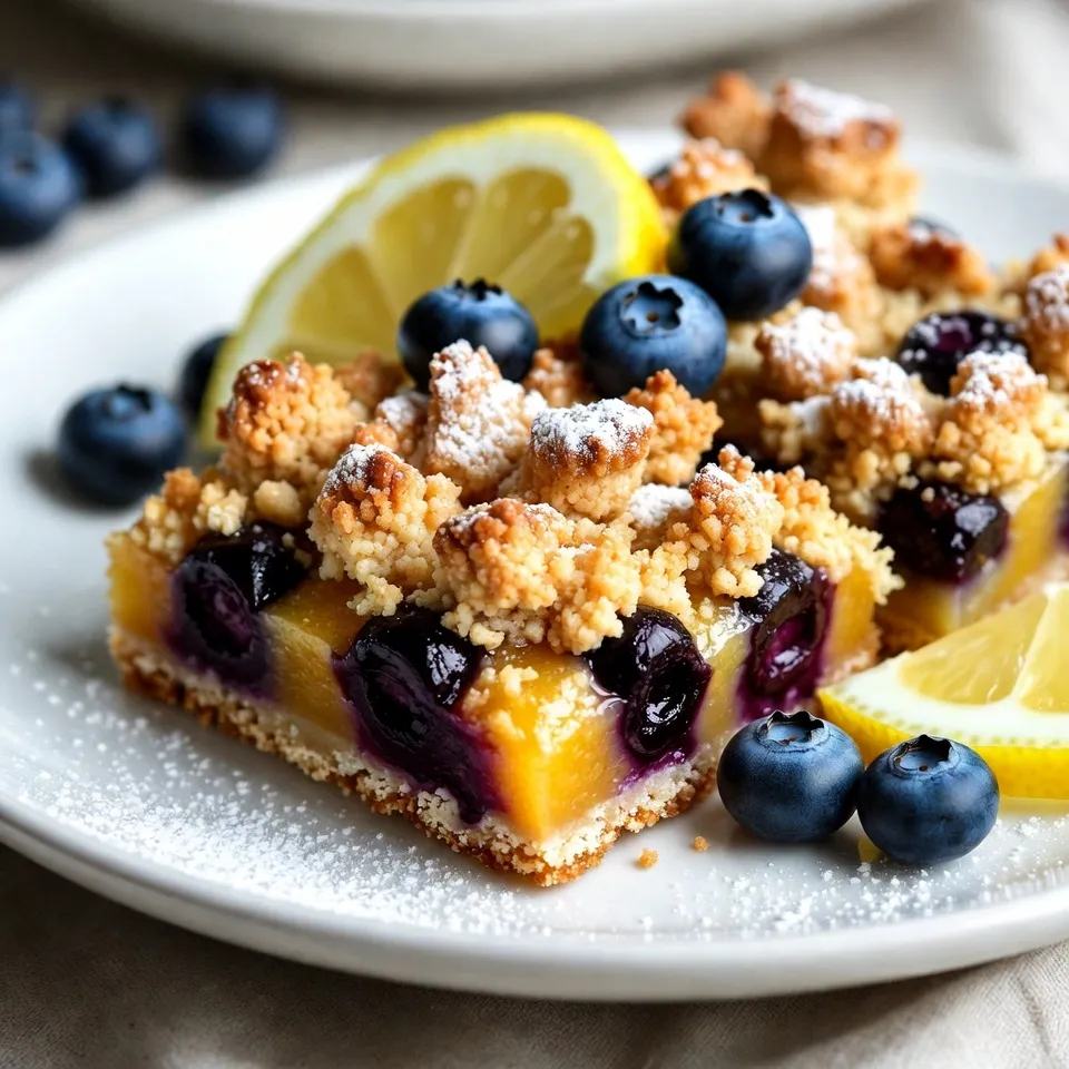 Lemon Blueberry Crumble Bars Simple and Tasty Treat