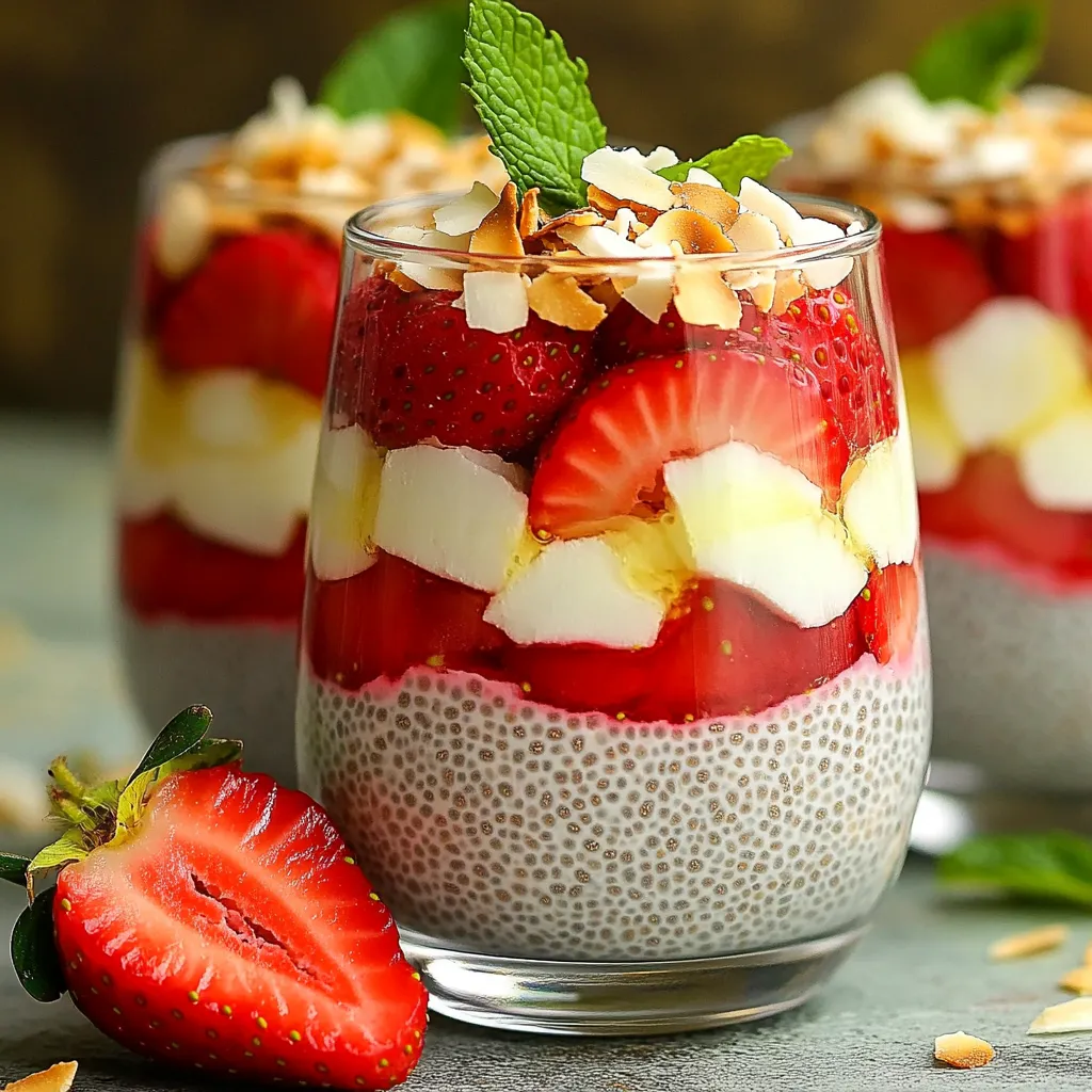 Strawberry Coconut Chia Pudding Simple and Fresh Dish