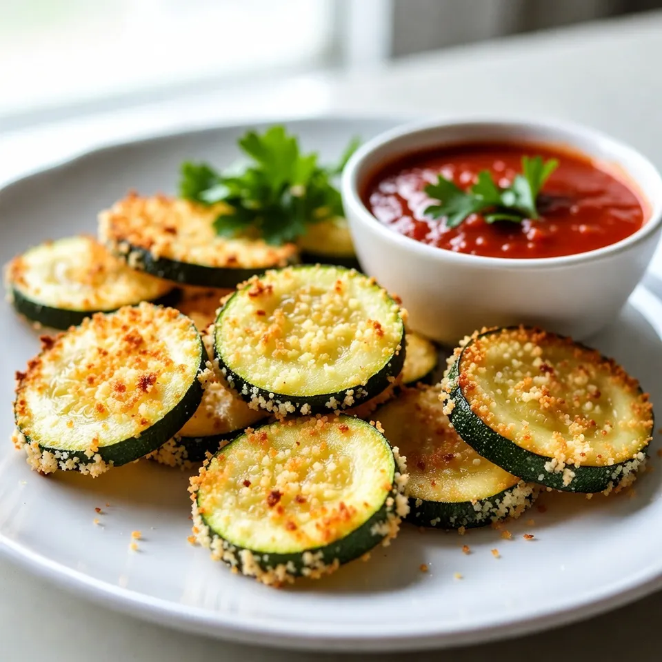 Parmesan Crusted Zucchini Chips Crispy Snack Idea