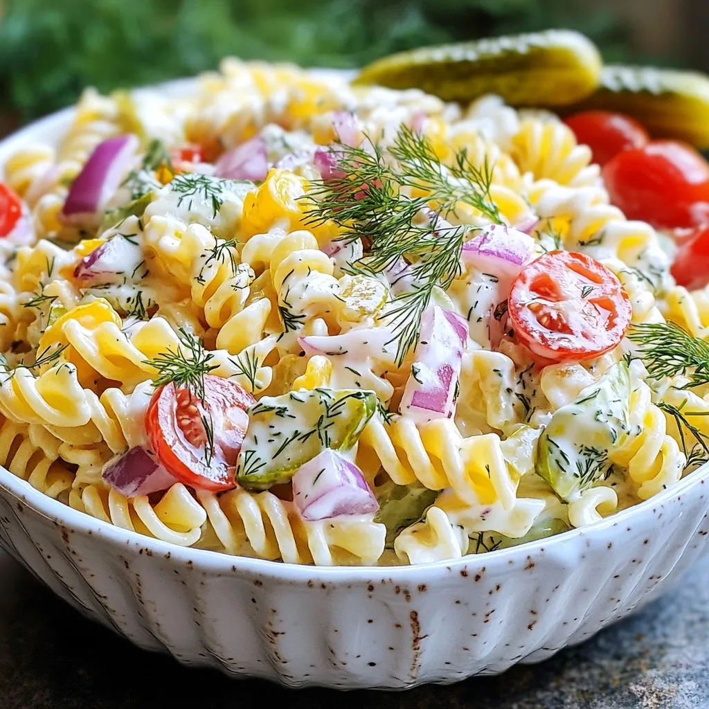 Dill Pickle Pasta Salad Fresh and Flavorful Delight