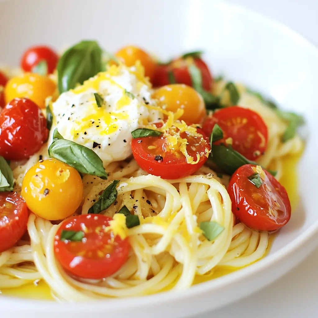 Cherry Tomato Burrata Pasta Fresh and Flavorful Dish