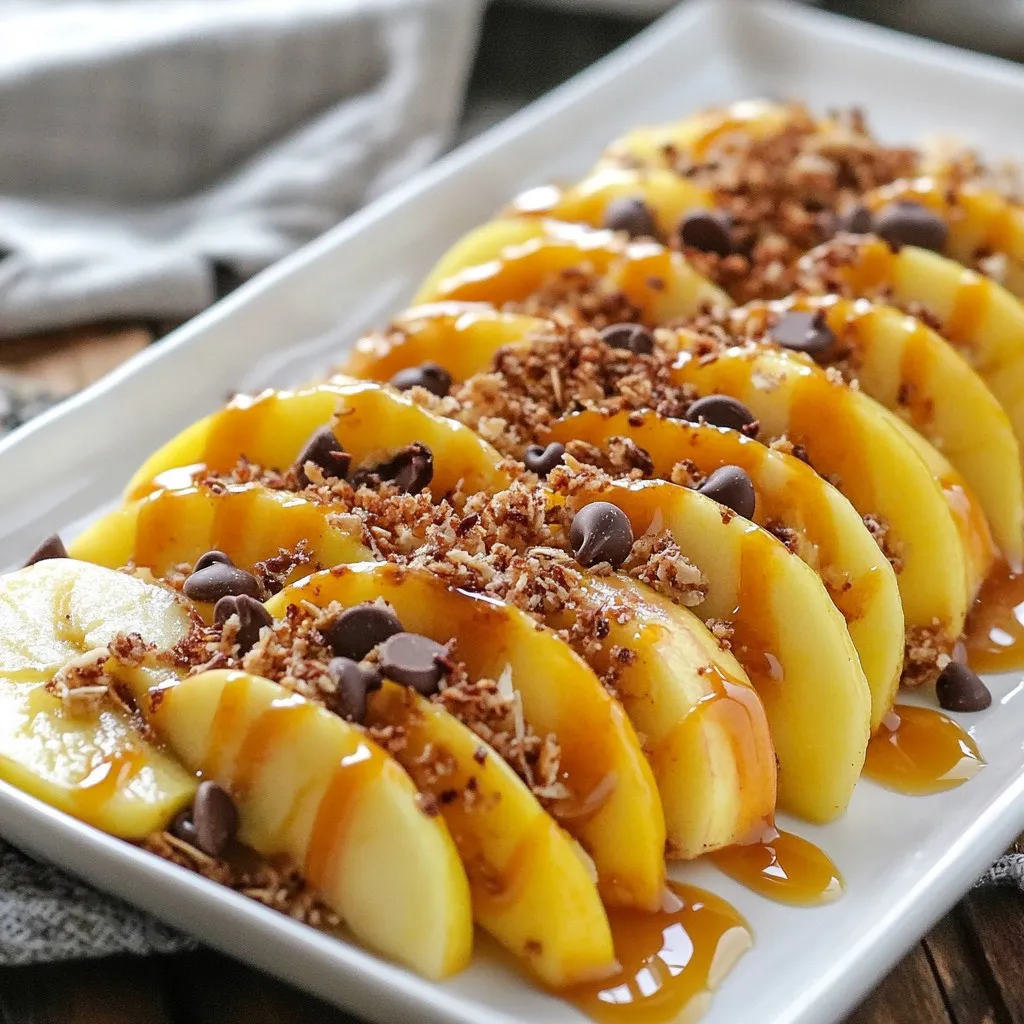 Peanut Butter Apple Nachos Quick and Tasty Snack