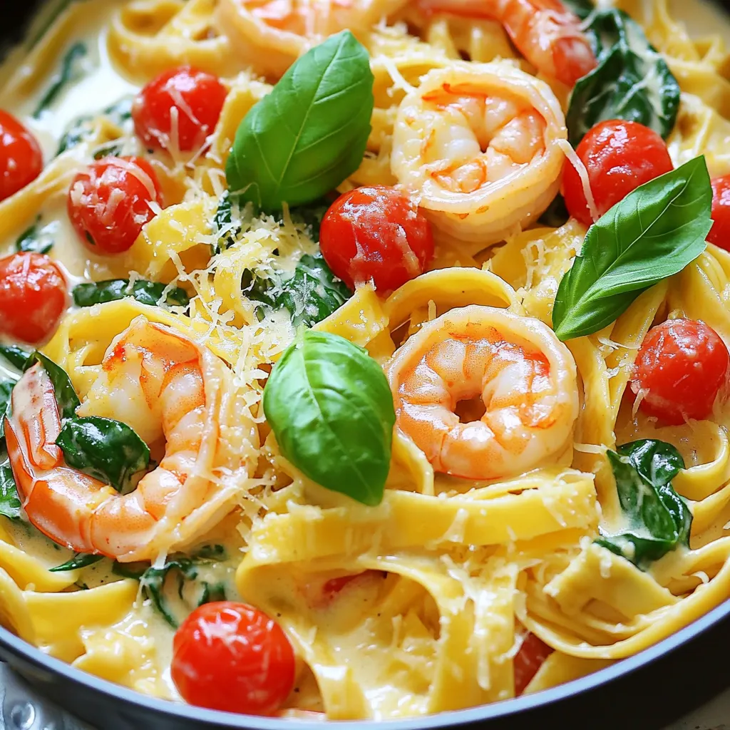 Creamy Tuscan Shrimp Pasta One Pot Delightful Dish