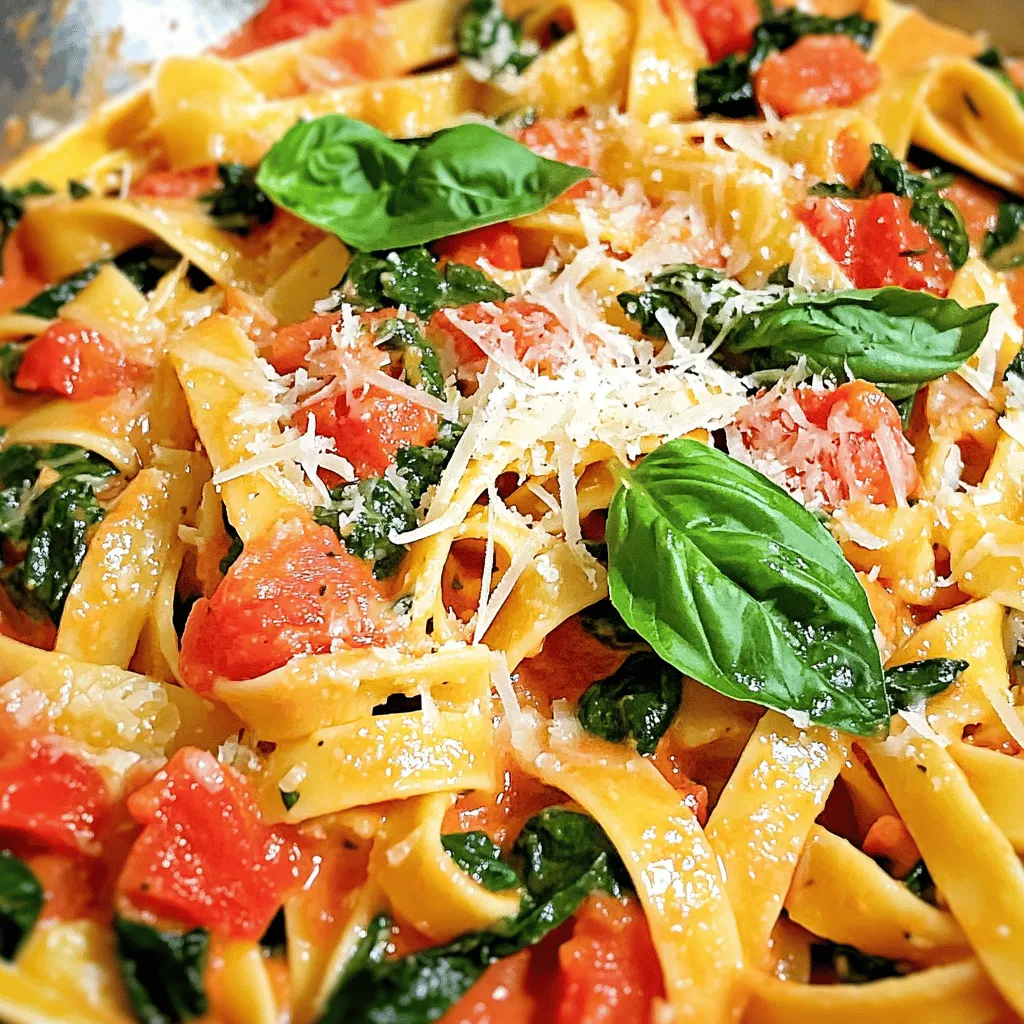 Creamy Tomato Spinach Pasta Tasty and Easy Dinner